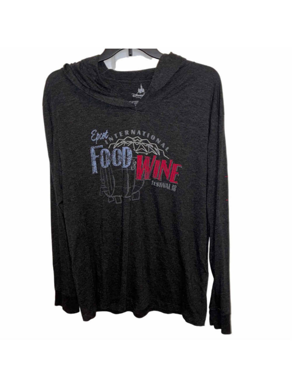Women's Disney Parks Epcot Food & Wine Festival Long Sleeve Tee, Grey, XXL